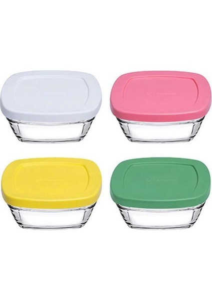 96840 Puding Kapaklı Saklama Kabı 4 Lü