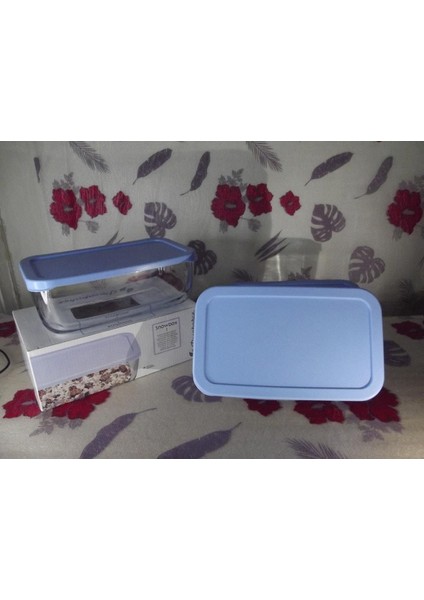 54373 2'Li Snowbox Cam Saklama Kabı 1200 Cc Mavi modelleri