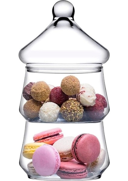 Villa Patisserie 2 Katlı Cam Kurabiyelik Saklama Kabı - 96816 fiyatları