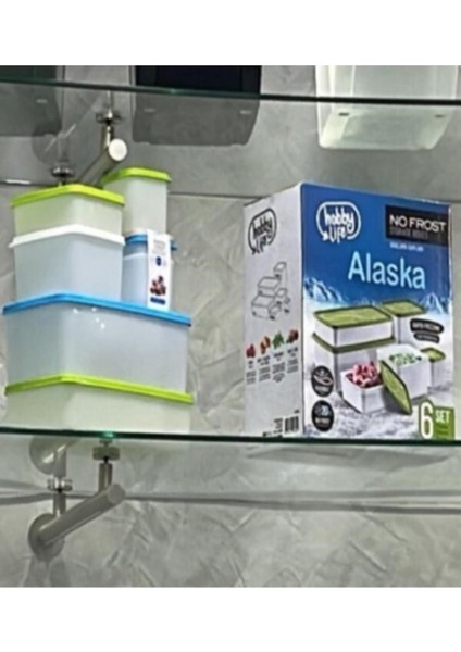 Alaska Derindondurcu Saklama Kabı 6'Lı Set Mavi 02 indirimleri