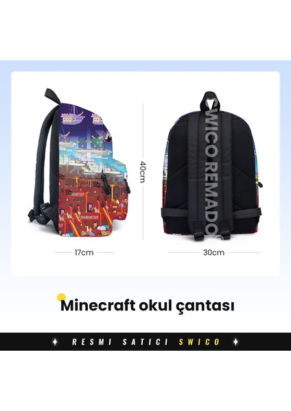 Kalem Kutulu Sevimli Karikatür Minecraft Okul Çantası (Yurt Dışından) fiyatları