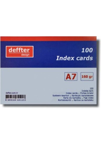 Index Kartı A7 Beyaz Düz