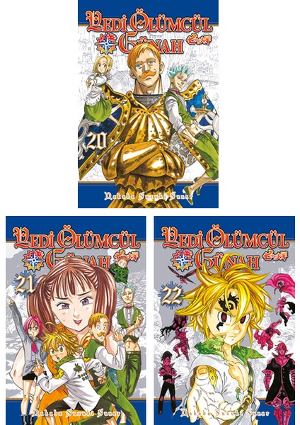 Yedi Ölümcül Günah 20-21-22. Ciltler Manga Seti - Nakaba Suzuki