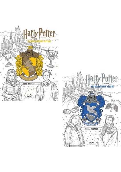 Harry Potter Resmi Boyama Kitabı 2'li Set / Hufflepuff + Ravenclaw