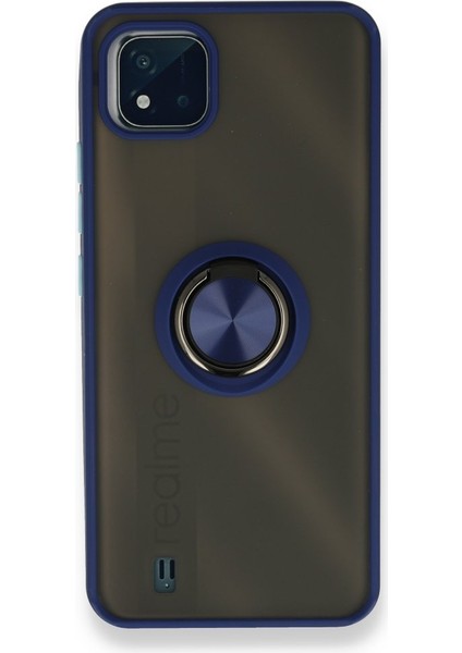 Realme C11 2021 Kılıf Montreal Yüzüklü Silikon Kapak
