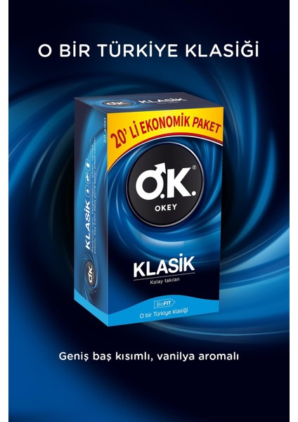 Klasik 20'li Prezervatif & Rötar 20'li Prezervatif