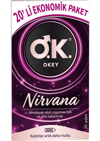 Nirvana Prezervatif 40'Lı + Okey Nirvana Jel Su Bazlı 100 Ml