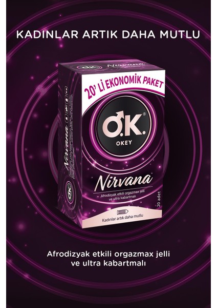 Nirvana Prezervatif 40'Lı + Okey Nirvana Jel Su Bazlı 100 Ml