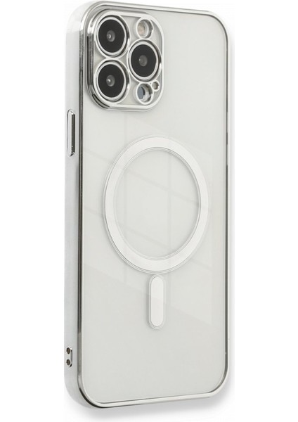 Apple iPhone 13 Pro Max Kılıf Magneticsafe Lazer Silikon