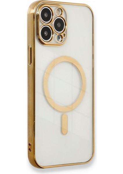 Apple iPhone 13 Pro Max Kılıf Magneticsafe Lazer Silikon
