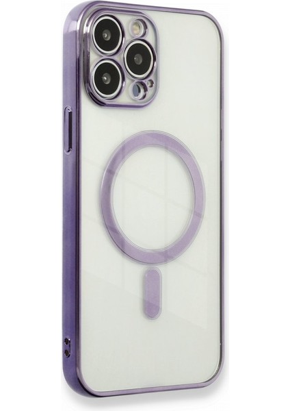 Apple iPhone 13 Pro Max Kılıf Magneticsafe Lazer Silikon