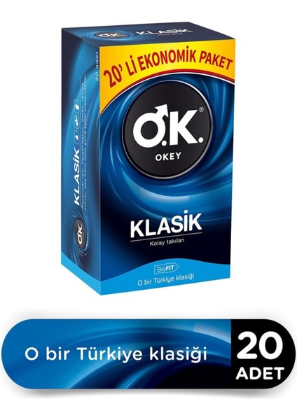 Okey Klasik Ekonomik 20'li Prezervatif Sağlıkcı Marketim
