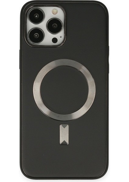 Apple iPhone 13 Pro Max Kılıf Coco Deri Magneticsafe Silikon