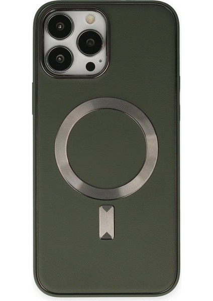 Apple iPhone 13 Pro Max Kılıf Coco Deri Magneticsafe Silikon