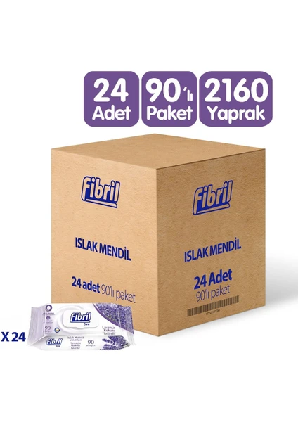 Care Lavanta Koku 'lu  Islak Mendil 24X90 Lı Paket 2160 Yapra