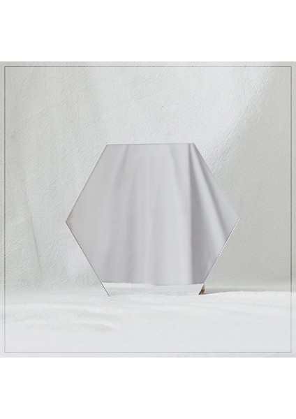 5 Adet Akrilik Ayna Reflektör, Renk: Altıgen 10CM (Yurt Dışından)