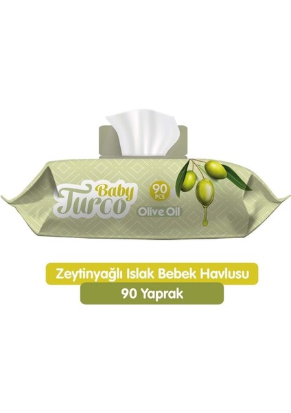 Islak Havlu Mendil 90 Yaprak Zeytinyağlı 9 'lu Set 810 Yaprak Plastik Kapaklı fiyatları