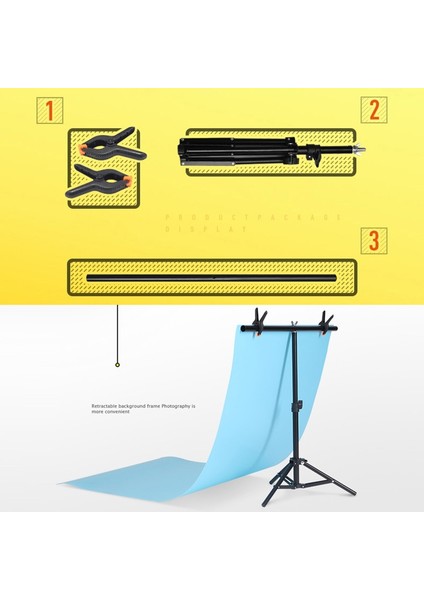 70X200CM T-Şekli Fotoğraf Stüdyosu Arka Plan Destek Standı (Yurt Dışından)