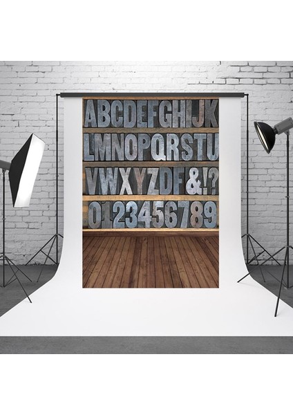 1.5m x 2.1m Alfabe Ahşap Fotoğraf Arka Plan Bezi (Yurt Dışından)