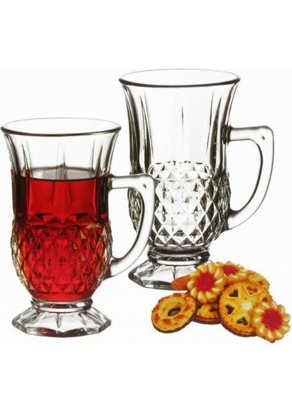 Istanbul Kulplu 6'Lı Çay Bardağı