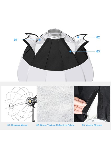 Puluz 65CM Katlanabilir Fener Softbox (Yurt Dışından)