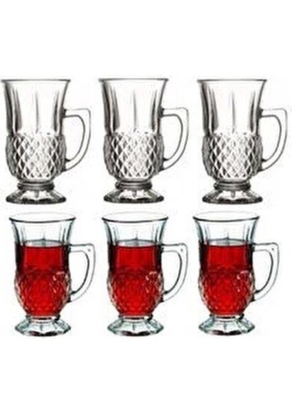 Çay Bardağı 55671 6lı Istanbul 155cc Ayaklı Ve Kulplu