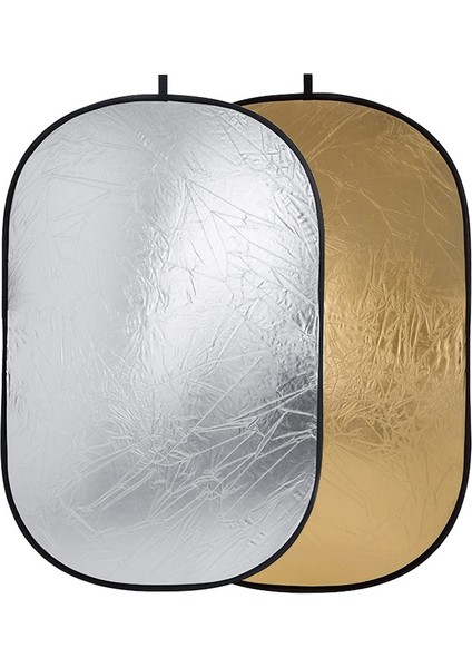 60 x 90CM 2 In 1 Gold / Silver Oval Folding Reflector Board (Yurt Dışından) fiyatları