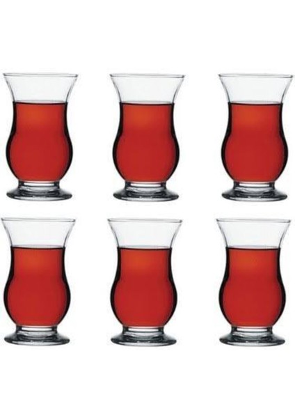 6'Lı Pera Ayaklı Çay Bardağı