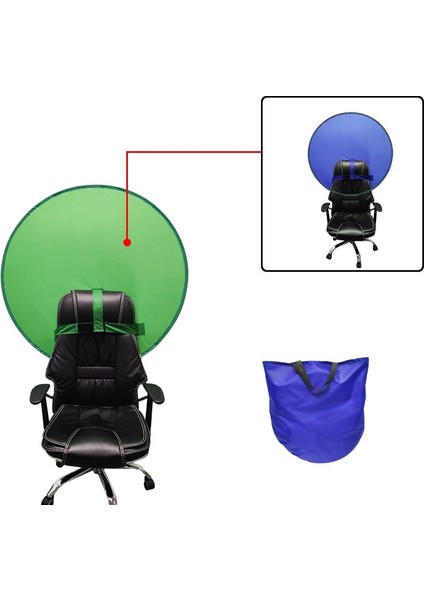 Katlanır Arka Plan Kurulu Çift Katmanlı M Mavi Yeşil 110 cm (Yurt Dışından)