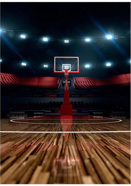 1.5m x 2.1m Basketbol Sahası Fotoğraf Arka Plan Bezi (Yurt Dışından) fırsatları