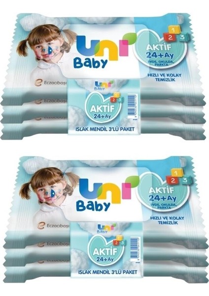 24+ Ay Islak Mendil Cep Boy 2 Adet 3X15'LI