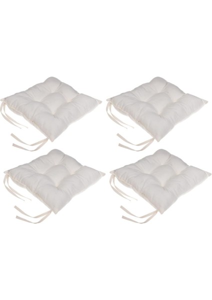 Aydemir Collectıon 4'lükrem Kombin Pofidik Kare Sandalye Krem Minderi 40 x 40 cm Krem