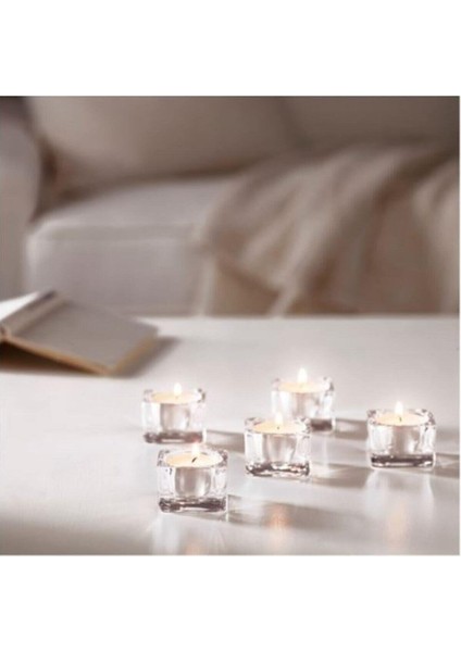 Glasıg Tealight Cam Mumluk 5 Adet