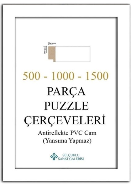 Puzzle Çerçevesi 30 mm 48X68 cm (1000'LUK) Beyaz