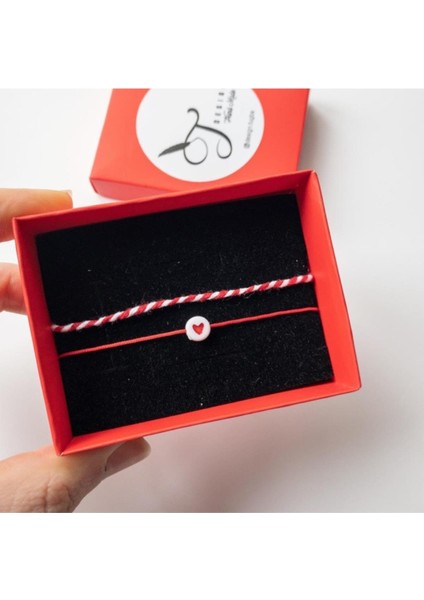 Kalpli Kırmızı Ip &marteniçka Ip Bileklik