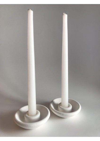 Blanj Coffee Roastery Tall Beton 2'li Şamdan Mumluk