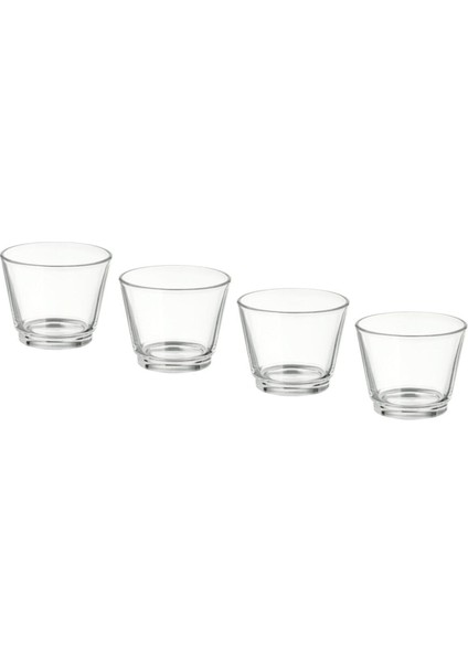 Galej Tealight Mumluk Cam 4 Adet 6 cm Galej Mumluk Cam