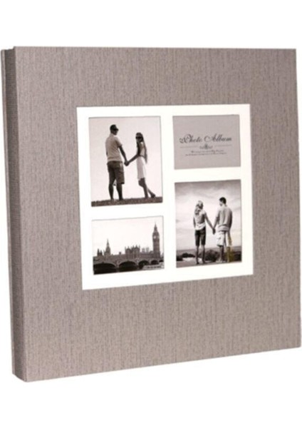 20 Yaprak (40 Sayfa) Kutulu Koton Desenli Yapıştırmalı Albüm &quot;koton Vizon&quot;