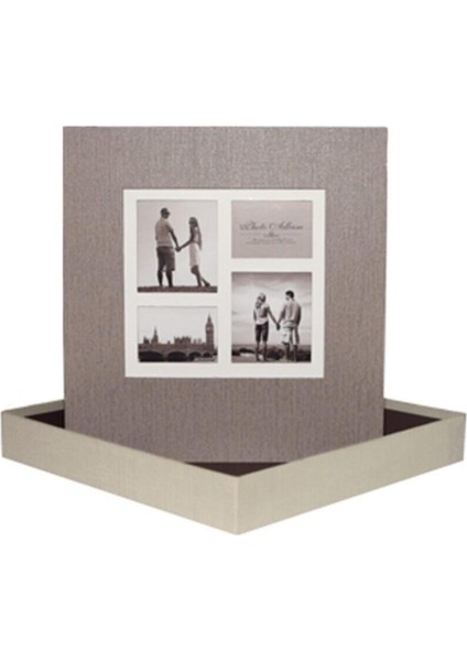 20 Yaprak (40 Sayfa) Kutulu Koton Desenli Yapıştırmalı Albüm &quot;koton Vizon&quot; fiyatları