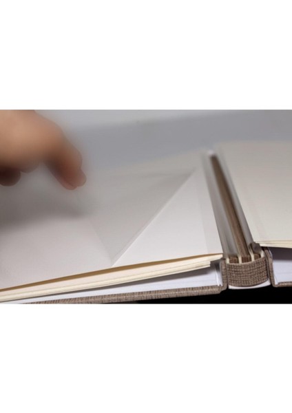 20 Yaprak (40 Sayfa) Kutulu Koton Desenli Yapıştırmalı Albüm &quot;koton Vizon&quot; modelleri