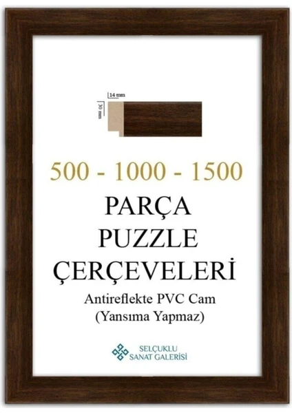 As Ticaret Puzzle Çerçevesi 30 mm 34X96 cm Kahverengi