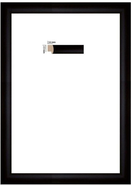 Puzzle Çerçevesi 22 mm Pvc Camlı 48X68 cm (1000'LUK) Siyah