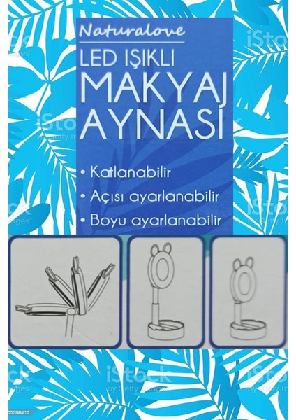 Naturallove Ledışıklı Katlanır Makyaj Aynası