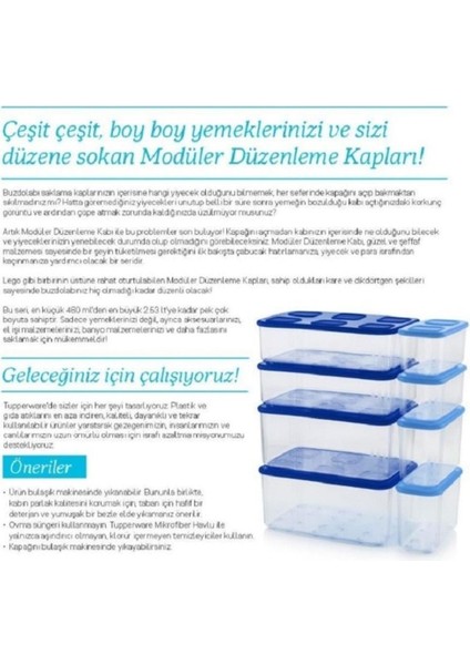 Modüler Düzenleme Kabı 2.53 Lt Buzdolabı Saklama Kabı Mavi Hsgl modelleri