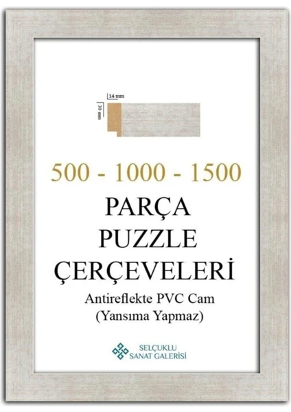 As Ticaret Puzzle Çerçevesi 30 mm 50X70 cm (1000'LUK) Gümüş