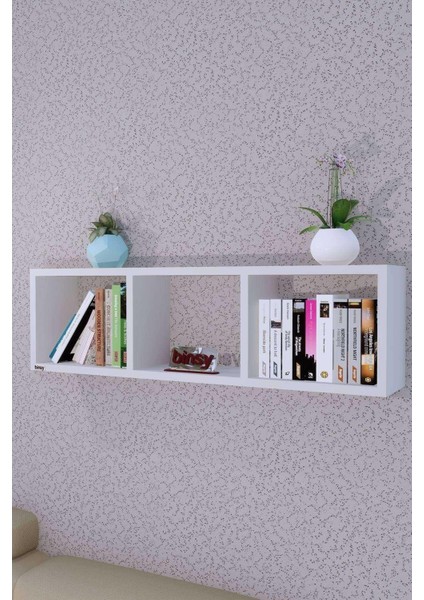 Miray Yatay Raf Kitaplık Beyaz fırsatları