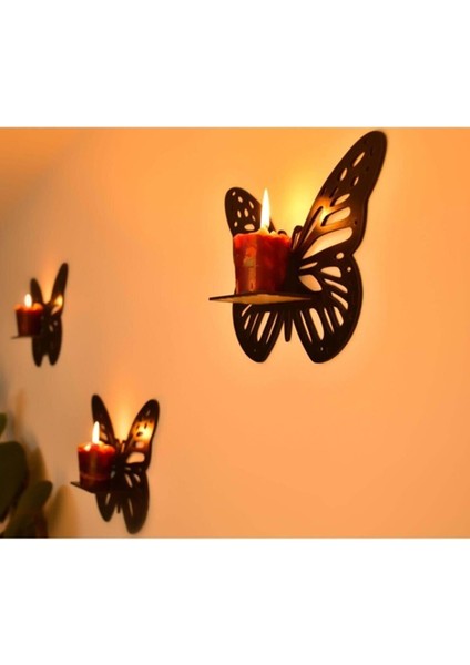 Dekoratif Kelebek Duvar Rafı 3'lü Set fiyatları