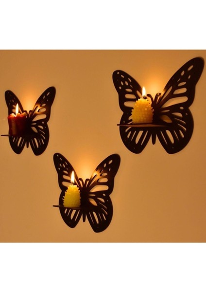 Dekoratif Kelebek Duvar Rafı 3'lü Set fırsatları