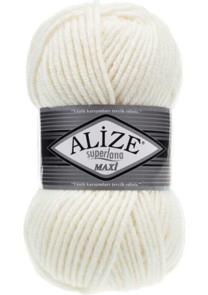 Süperlana Maxi 62 100GR x 5 Adet Örgü Ip Alize Süperlana Maxi 62