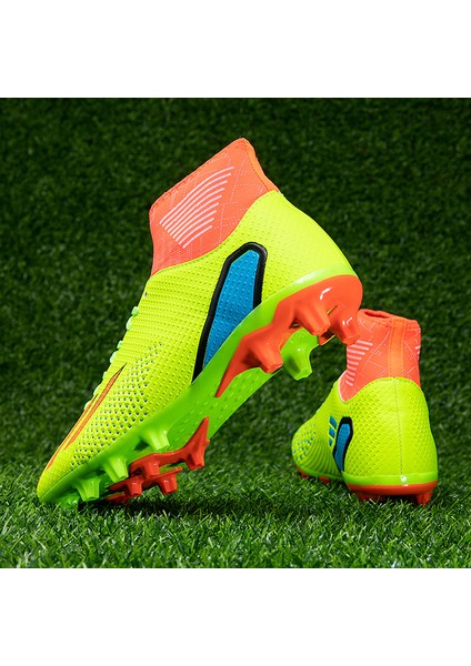 Futbol Sneaker Futsal Açık Eğitim Botları Erkek Futbol Profilli Yüksek Ayak Bileği Futbol Ayakkabısı (Yurt Dışından)